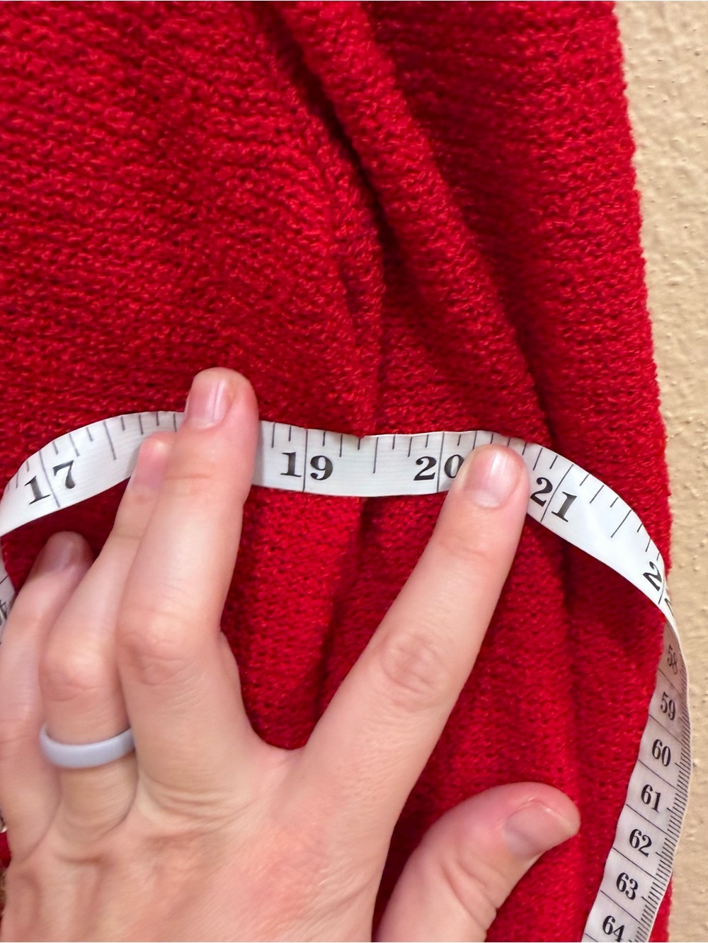 St. John Vintage Red Knit Long Blazer with Contrast Trim 12 - Picture 9 of 16